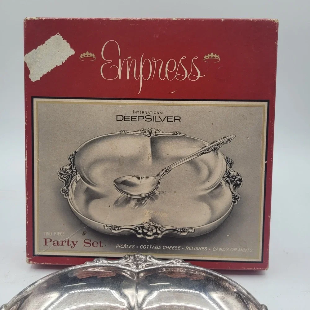 Empress International Deep‎ Silver Two Piece Party Set In Original Box 7